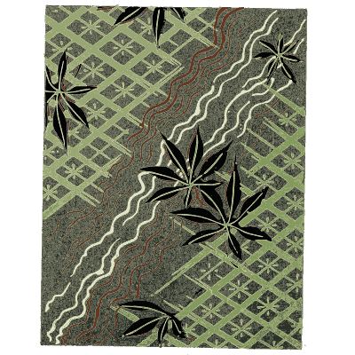 Bamboo and lattice pattern plate - Shin Bijutsukai, Issue 6 - 1902