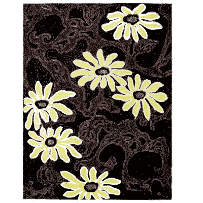 Daisy pattern plate on black - Shin Bijutsukai, Issue 6 - 1902