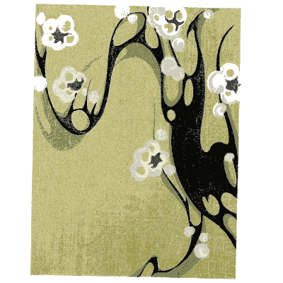 Blossom branch pattern plate - Shin Bijutsukai, Issue 6 - 1902
