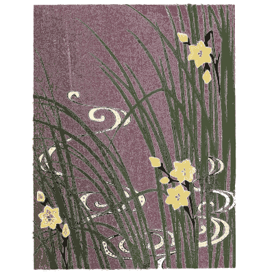 Iris and grass pattern plate - Shin Bijutsukai, Issue 7 - 1902
