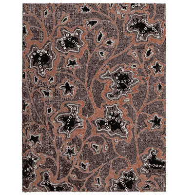 Scrolling vine and blossom pattern plate - Shin Bijutsukai, Issue 7 - 1902