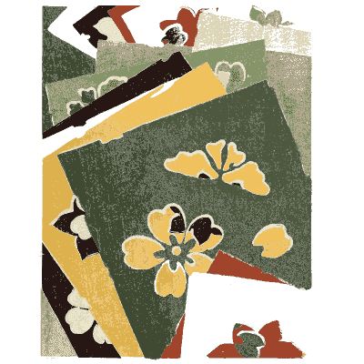 Scattered card pattern plate - Shin Bijutsukai, Issue 7 - 1902