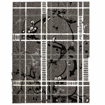 Grid and grass pattern plate - Shin Bijutsukai, Issue 7 - 1902