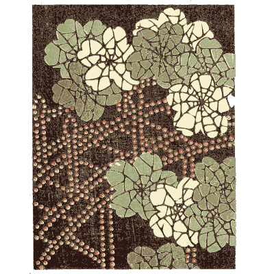 Blossom and lattice pattern plate - Shin Bijutsukai, Issue 7 - 1902