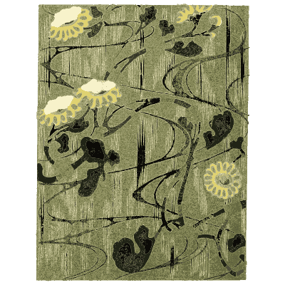 Bamboo and blossom pattern plate - Shin Bijutsukai, Issue 7 - 1902
