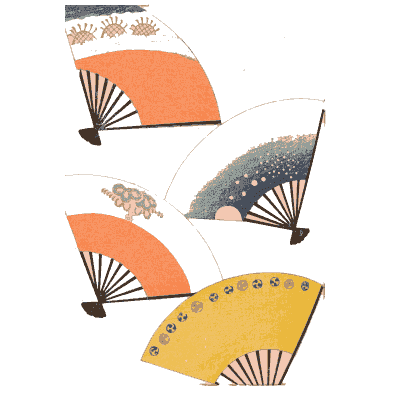 Folding fan pattern plate - Shin Bijutsukai, Volume 1 - 1902