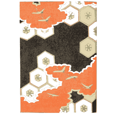 Crane and hexagon pattern plate - Shin Bijutsukai, Volume 1 - 1902