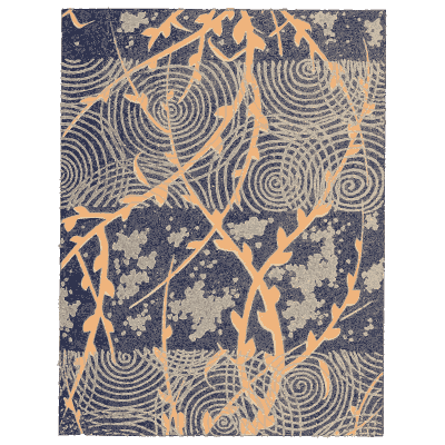 Branch and whirlpool pattern plate - Shin Bijutsukai, Volume 1 - 1902