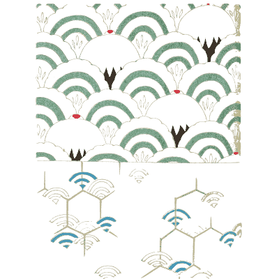 Wave and grass pattern plate - Shin Bijutsukai, Volume 1 - 1902