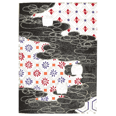 Cloud and diamond pattern plate - Shin Bijutsukai, Volume 1 - 1902