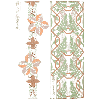 Panel pattern plate in green - Shin Bijutsukai, Volume 1 - 1902