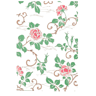 Rose vine pattern plate - Shin Bijutsukai, Volume 1 - 1902