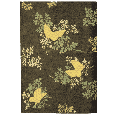 Blossom on black pattern plate - Shin Bijutsukai, Volume 1 - 1902