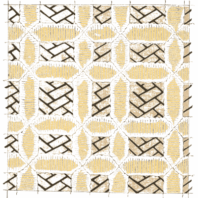 Woven grid pattern plate - Shin Bijutsukai, Volume 1 - 1902