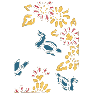 Duck and blossom pattern plate - Shin Bijutsukai, Volume 1 - 1902