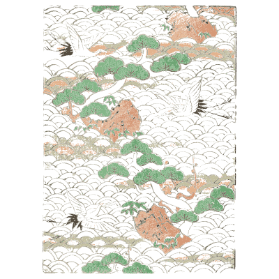 Pine and shore pattern plate - Shin Bijutsukai, Volume 1 - 1902