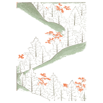 Wooded hills with maples plate - Shin Bijutsukai, Volume 1 - 1902