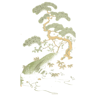 Pine on a hillside plate - Shin Bijutsukai, Volume 1 - 1902