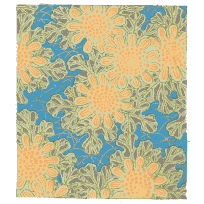 Chrysanthemum panel pattern plate - Shin Bijutsukai, Volume 1 - 1902