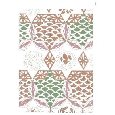 Scale and diamond pattern plate - Shin Bijutsukai, Volume 1 - 1902