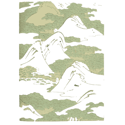 Misted hill pattern plate - Shin Bijutsukai, Volume 1 - 1902