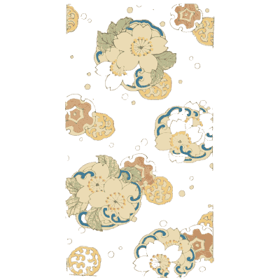 Scattered blossom panel plate - Shin Bijutsukai, Volume 1 - 1902