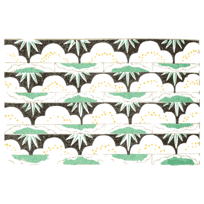 Wave row pattern plate - Shin Bijutsukai, Volume 1 - 1902