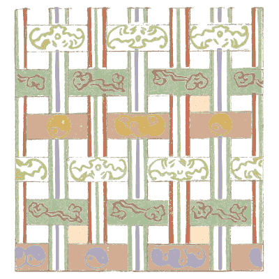 Woven grid panel plate - Shin Bijutsukai, Volume 1 - 1902
