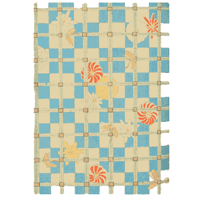 Chequer and shell pattern plate - Shin Bijutsukai, Volume 1 - 1902