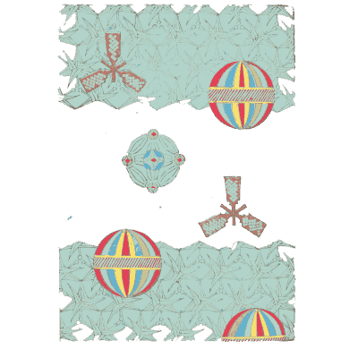 Ball and ribbon pattern plate - Shin Bijutsukai, Volume 1 - 1902