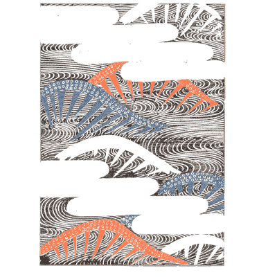 Wave band pattern plate - Shin Bijutsukai, Volume 1 - 1902