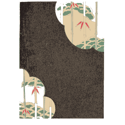 Bamboo in scalloped windows plate - Shin Bijutsukai, Volume 1 - 1902