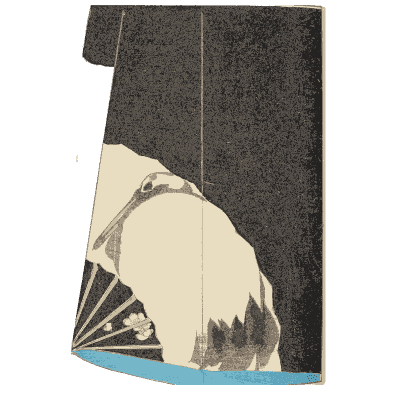 Fan and robe motif plate - Shin Bijutsukai, Volume 1 - 1902