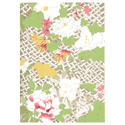 Scattered flower pattern plate - Shin Bijutsukai, Volume 1 - 1902