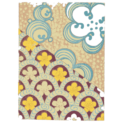 Wave and flower pattern plate - Shin Bijutsukai, Volume 1 - 1902