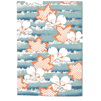Wave and blossom pattern plate 02 - Shin Bijutsukai, Volume 1 - 1902