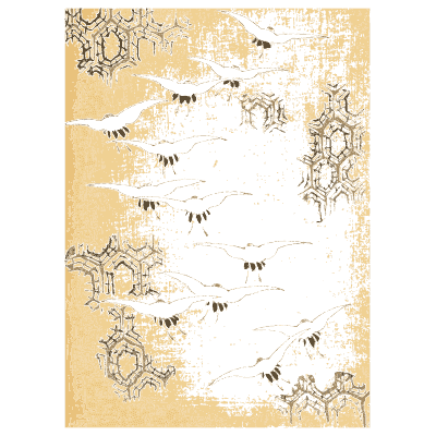 Bird and cloud pattern plate - Shin Bijutsukai, Volume 1 - 1902