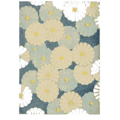 Blossom pattern on indigo - Shin Bijutsukai, Volume 1 - 1902