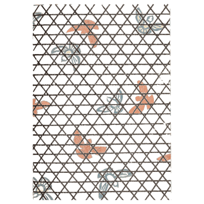 Diagonal net pattern plate - Shin Bijutsukai, Volume 1 - 1902