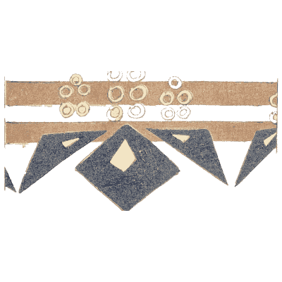 Banded chevron pattern plate - Shin Bijutsukai, Volume 1 - 1902