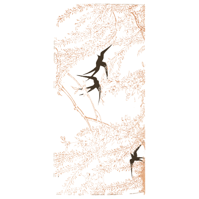Swallow and frame plate - Shin Bijutsukai, Volume 1 - 1902