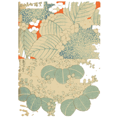 Leaf and shore pattern plate - Shin Bijutsukai, Volume 1 - 1902