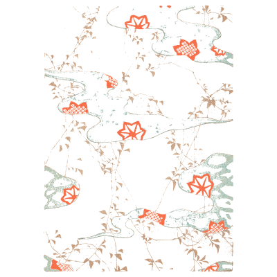 Wave and blossom pattern plate 03 - Shin Bijutsukai, Volume 1 - 1902