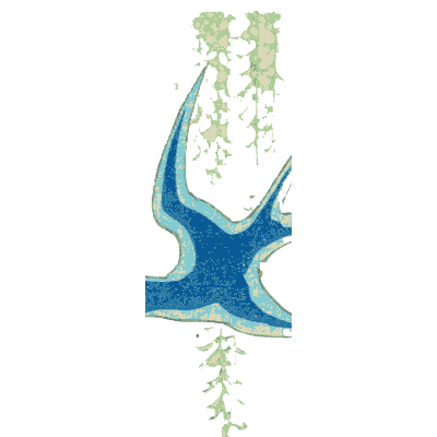 Swallows and willow plate - Shin Bijutsukai, Volume 1 - 1902