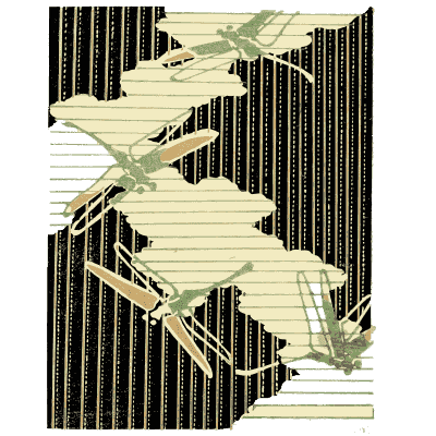 Dragonfly and stripe pattern plate - Shin Bijutsukai, Issue 8 - 1902
