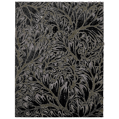 Dense foliage pattern plate - Shin Bijutsukai, Issue 9 - 1902