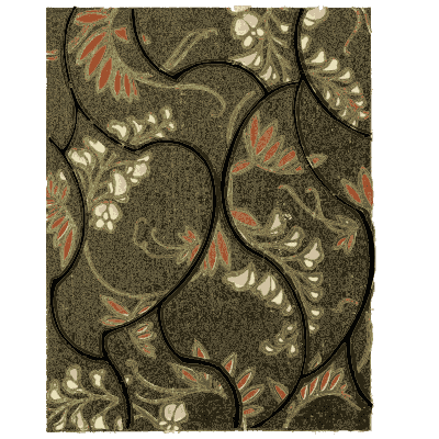 Vine and flower pattern plate - Shin Bijutsukai, Issue 9 - 1902