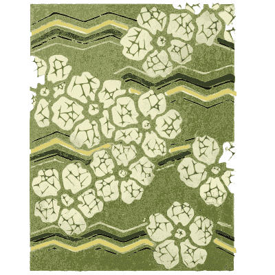 Blossom and wave pattern plate - Shin Bijutsukai, Issue 9 - 1902