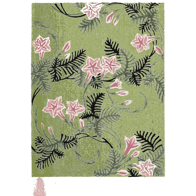 Fern and blossom pattern plate - Shin Bijutsukai, Issue 9 - 1902
