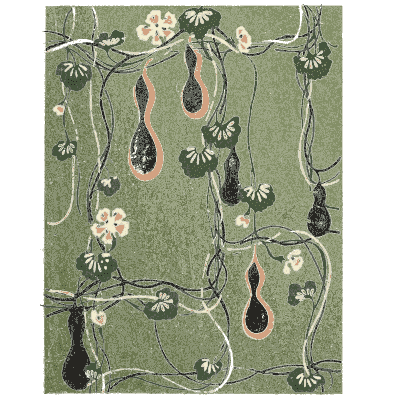 Gourd vine pattern plate - Shin Bijutsukai, Issue 9 - 1902